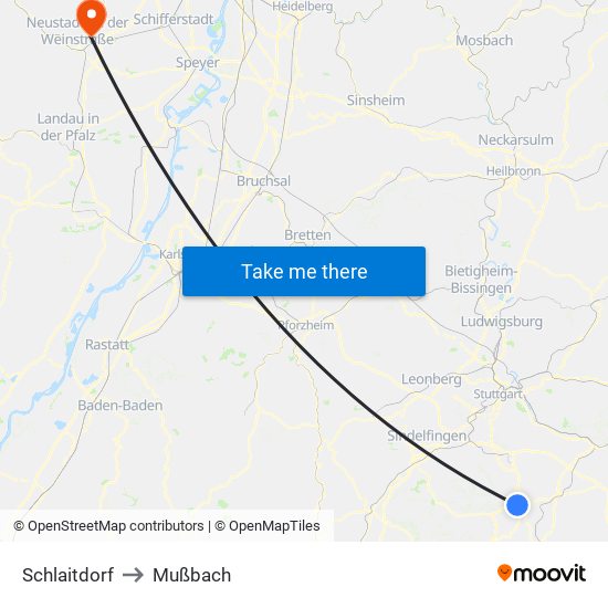 Schlaitdorf to Mußbach map