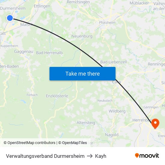 Verwaltungsverband Durmersheim to Kayh map