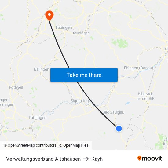 Verwaltungsverband Altshausen to Kayh map