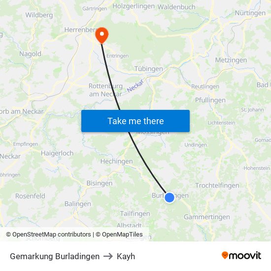 Gemarkung Burladingen to Kayh map