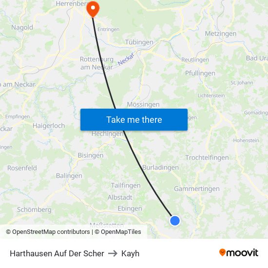 Harthausen Auf Der Scher to Kayh map