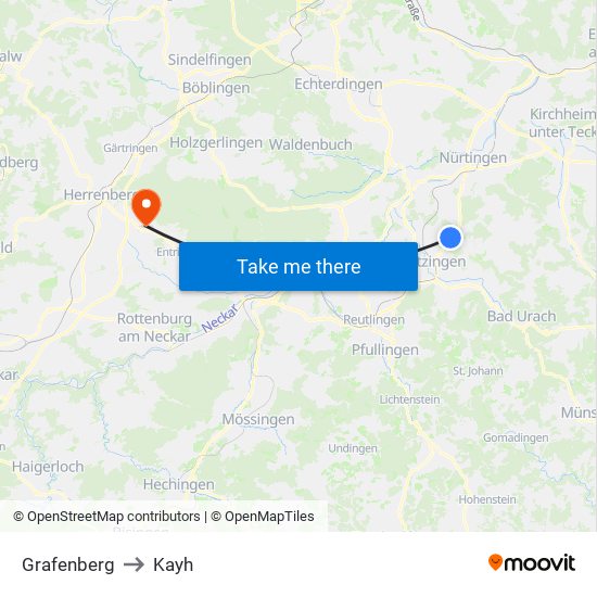 Grafenberg to Kayh map