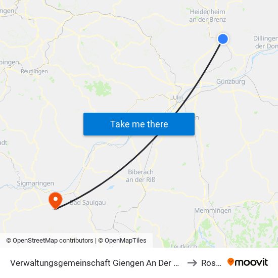 Verwaltungsgemeinschaft Giengen An Der Brenz to Rosna map
