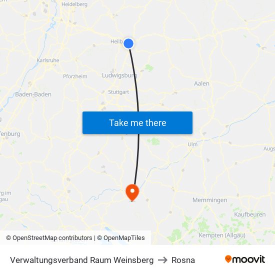Verwaltungsverband Raum Weinsberg to Rosna map