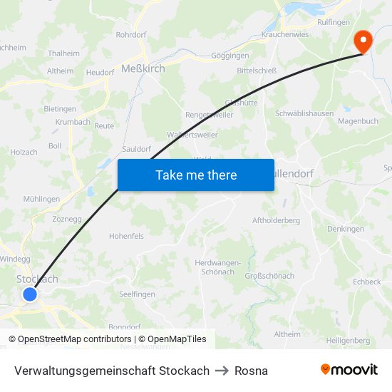 Verwaltungsgemeinschaft Stockach to Rosna map