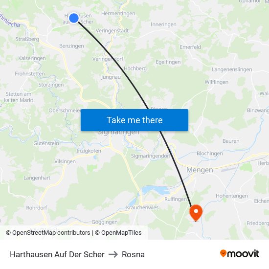 Harthausen Auf Der Scher to Rosna map