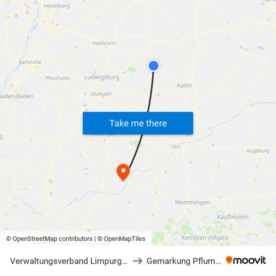 Verwaltungsverband Limpurger Land to Gemarkung Pflummern map