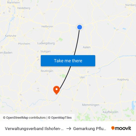 Verwaltungsverband Ilshofen-Vellberg to Gemarkung Pflummern map