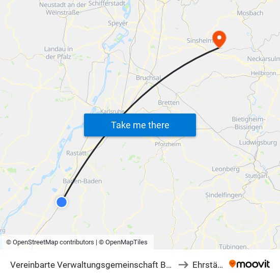 Vereinbarte Verwaltungsgemeinschaft Bühl to Ehrstädt map