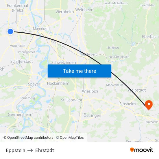 Eppstein to Ehrstädt map