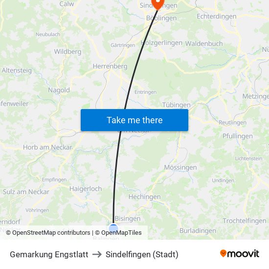 Gemarkung Engstlatt to Sindelfingen (Stadt) map