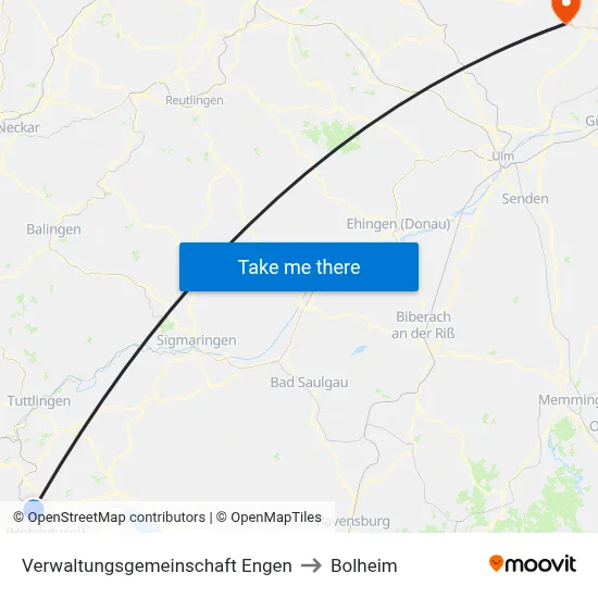 Verwaltungsgemeinschaft Engen to Bolheim map