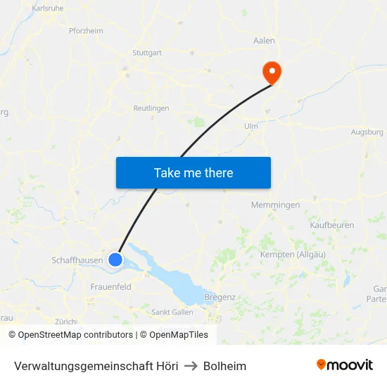 Verwaltungsgemeinschaft Höri to Bolheim map
