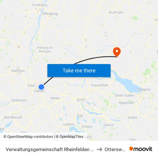 Verwaltungsgemeinschaft Rheinfelden (Baden) to Otterswang map