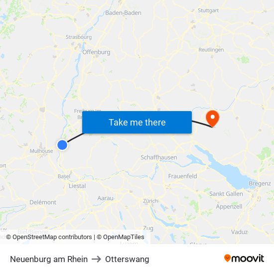 Neuenburg am Rhein to Otterswang map