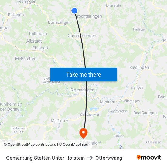 Gemarkung Stetten Unter Holstein to Otterswang map