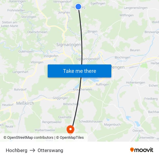 Hochberg to Otterswang map