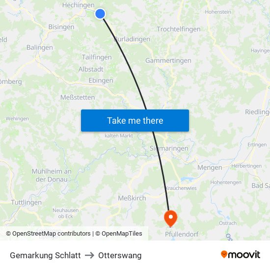 Gemarkung Schlatt to Otterswang map