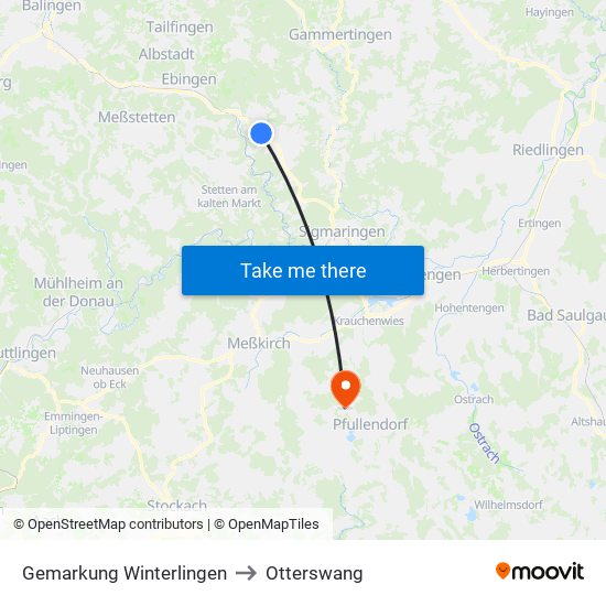 Gemarkung Winterlingen to Otterswang map