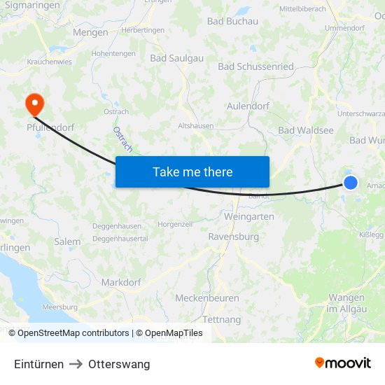 Eintürnen to Otterswang map