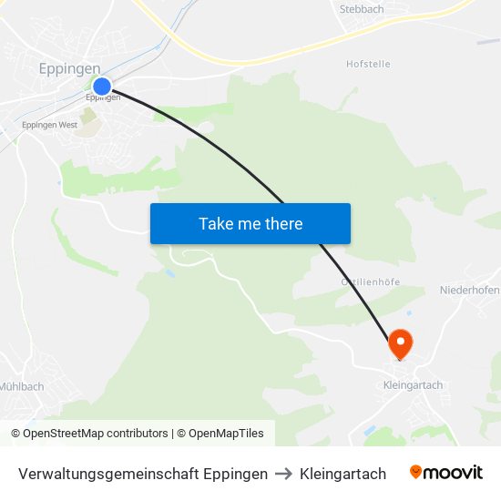 Verwaltungsgemeinschaft Eppingen to Kleingartach map