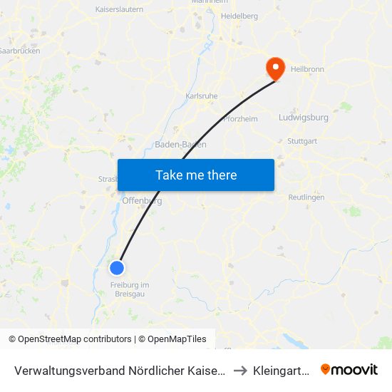 Verwaltungsverband Nördlicher Kaiserstuhl to Kleingartach map