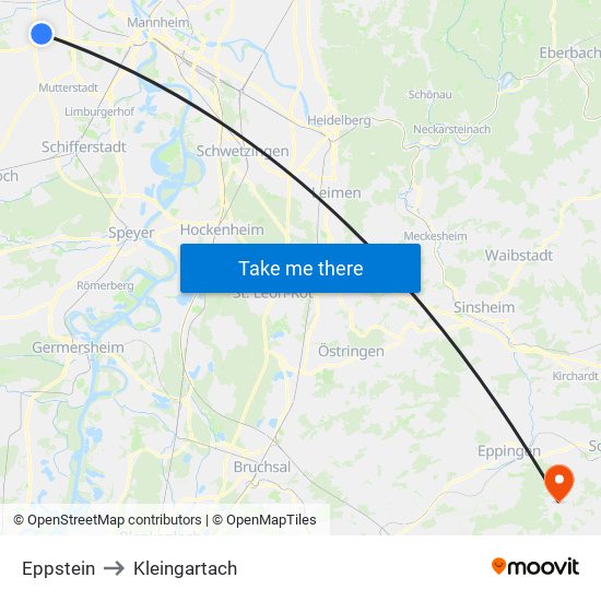 Eppstein to Kleingartach map