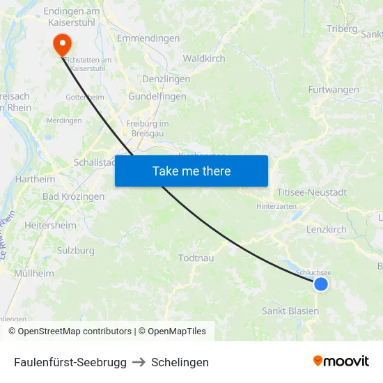 Faulenfürst-Seebrugg to Schelingen map