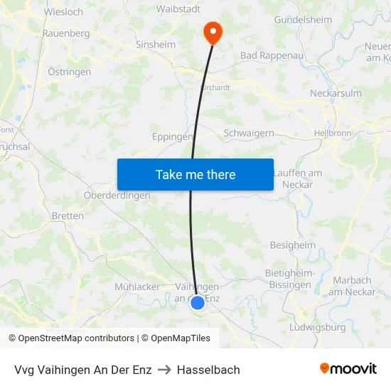 Vvg Vaihingen An Der Enz to Hasselbach map
