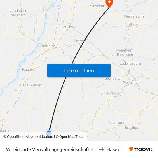 Vereinbarte Verwaltungsgemeinschaft Freudenstadt to Hasselbach map