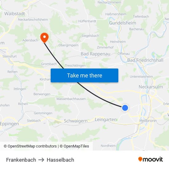 Frankenbach to Hasselbach map