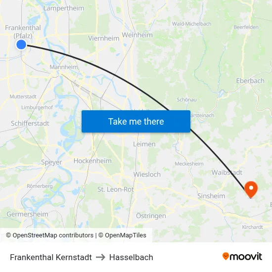 Frankenthal Kernstadt to Hasselbach map