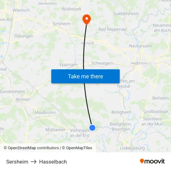 Sersheim to Hasselbach map
