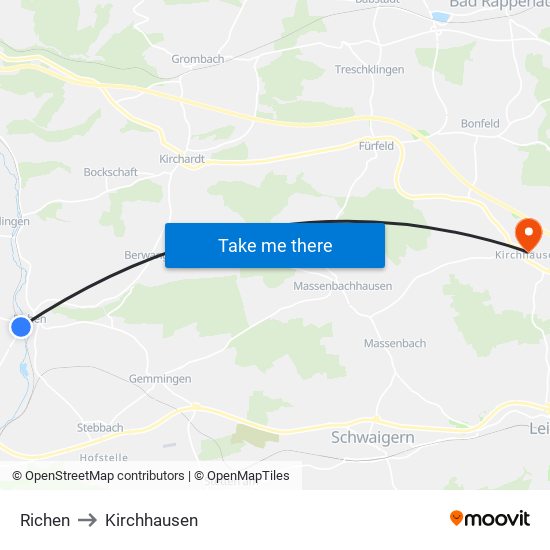 Richen to Kirchhausen map