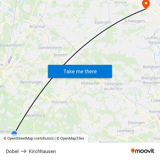 Dobel to Kirchhausen map