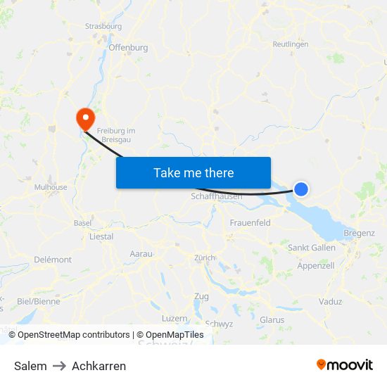 Salem to Achkarren map