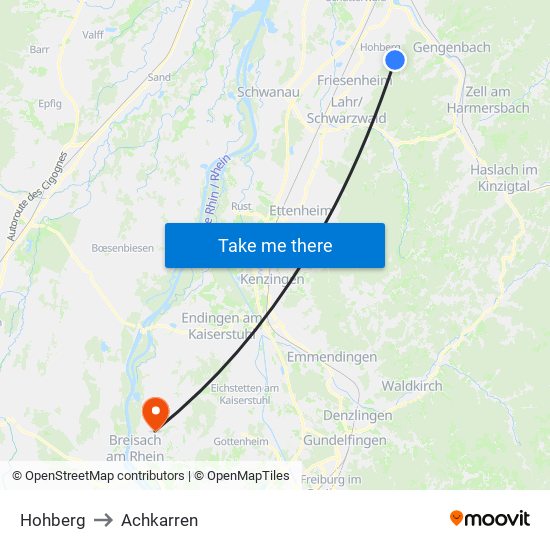Hohberg to Achkarren map