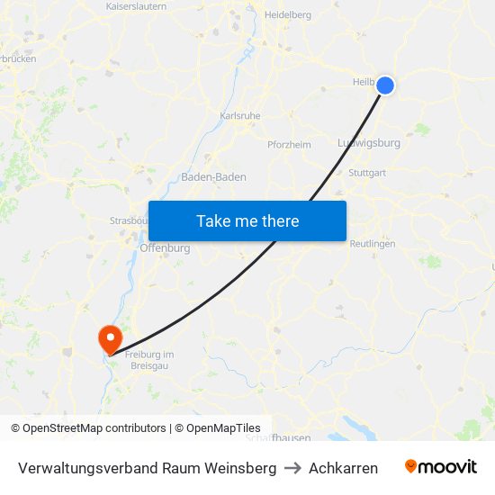 Verwaltungsverband Raum Weinsberg to Achkarren map