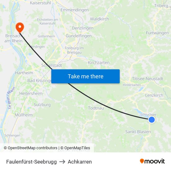 Faulenfürst-Seebrugg to Achkarren map