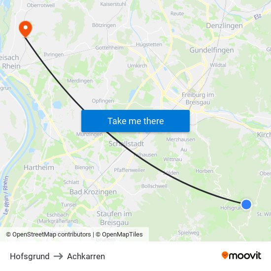 Hofsgrund to Achkarren map