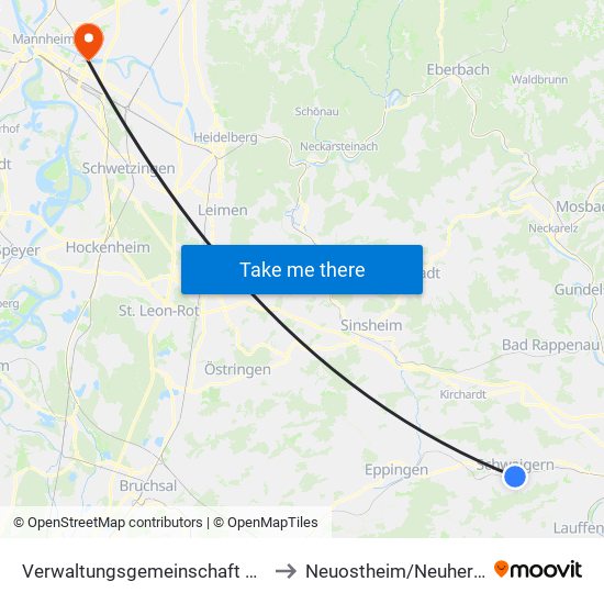 Verwaltungsgemeinschaft Schwaigern to Neuostheim/Neuhermsheim map