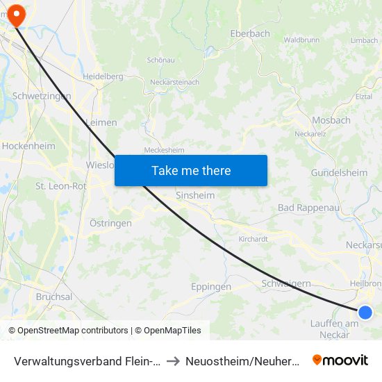 Verwaltungsverband Flein-Talheim to Neuostheim/Neuhermsheim map