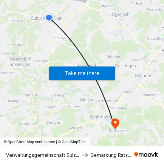 Verwaltungsgemeinschaft Sulz am Neckar to Gemarkung Ratshausen map