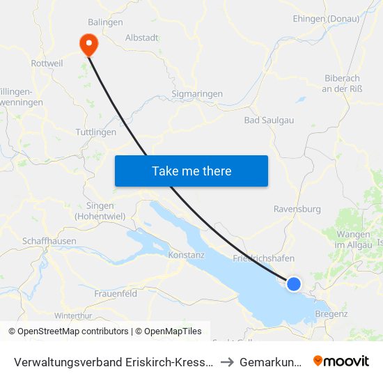 Verwaltungsverband Eriskirch-Kressbronn am Bodensee-Langenargen to Gemarkung Ratshausen map