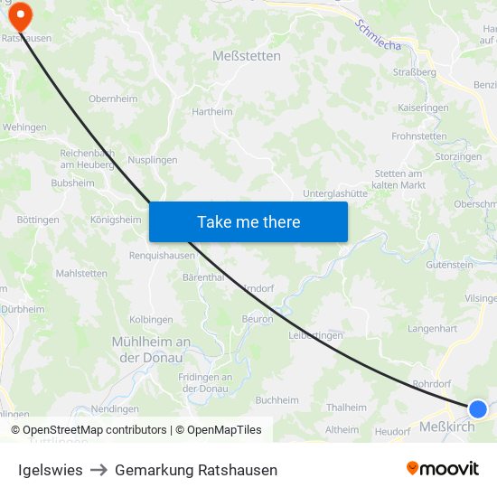 Igelswies to Gemarkung Ratshausen map