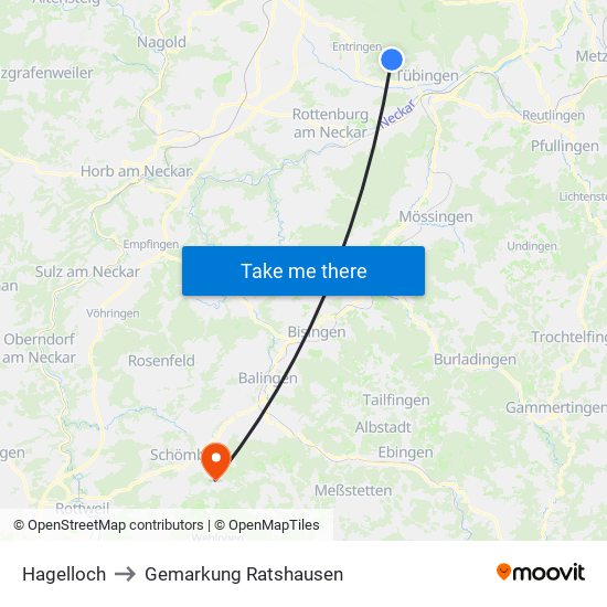 Hagelloch to Gemarkung Ratshausen map