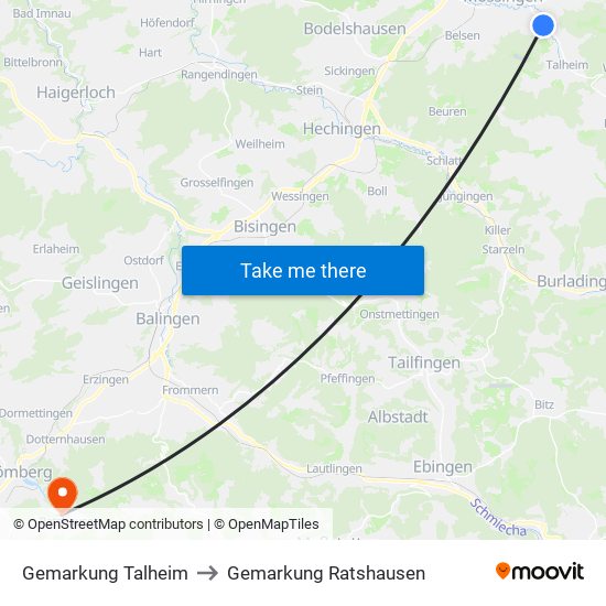 Gemarkung Talheim to Gemarkung Ratshausen map