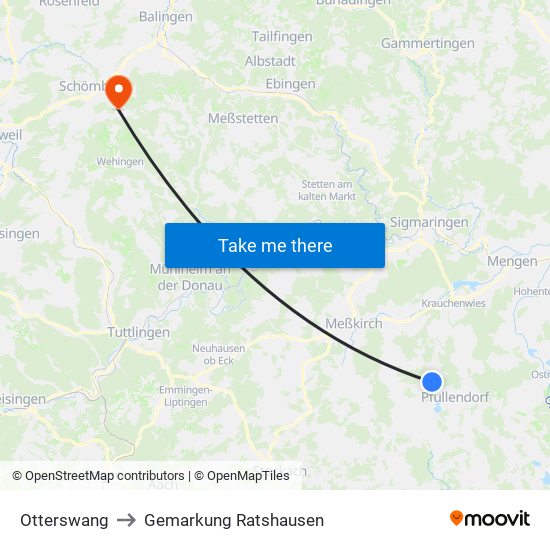 Otterswang to Gemarkung Ratshausen map