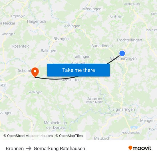 Bronnen to Gemarkung Ratshausen map