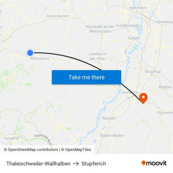 Thaleischweiler-Wallhalben to Stupferich map